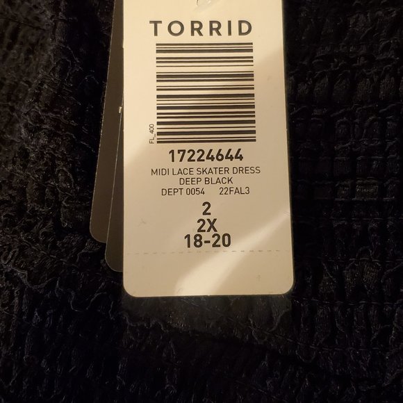 NWT - Torris midi lace skater dress - deep black - Picture 3 of 5